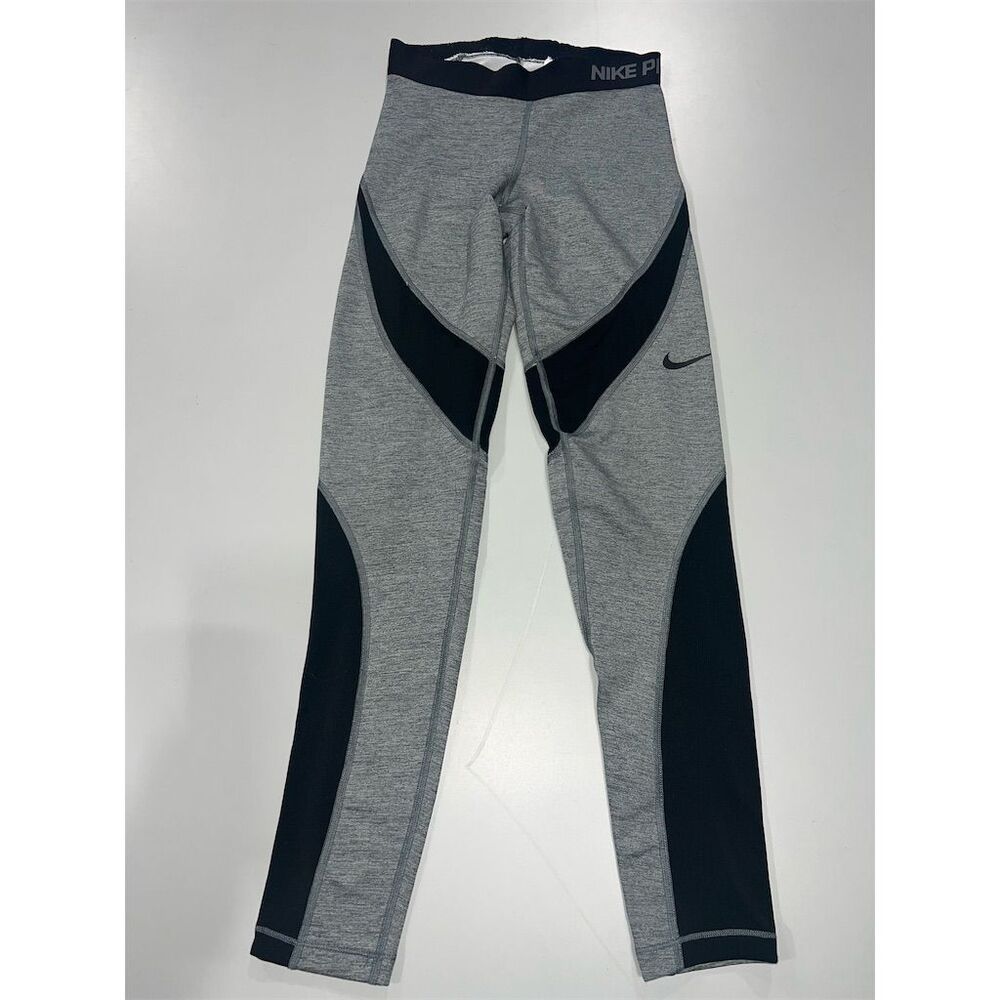 Nike Pro Women's Hyperwarm Training Tights Gray Size M Compression